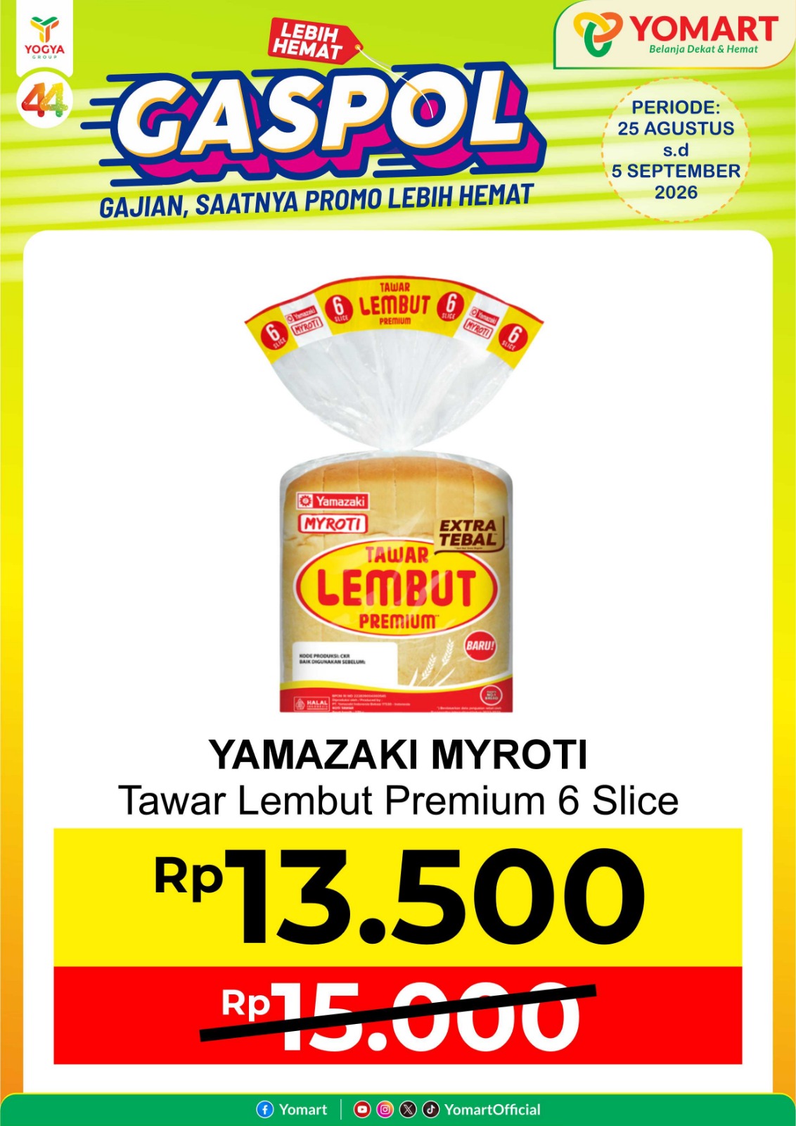 Yamazaki Tawar Lembut Premium 6 slice