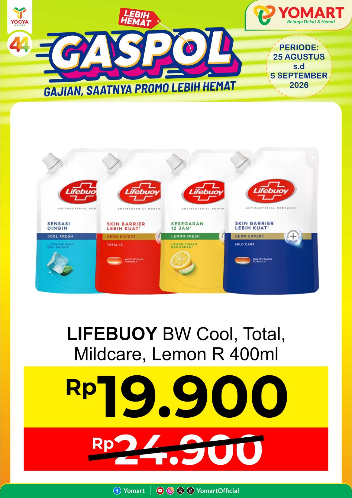 Lifebuoy Total, mildcare, lemon 400ML