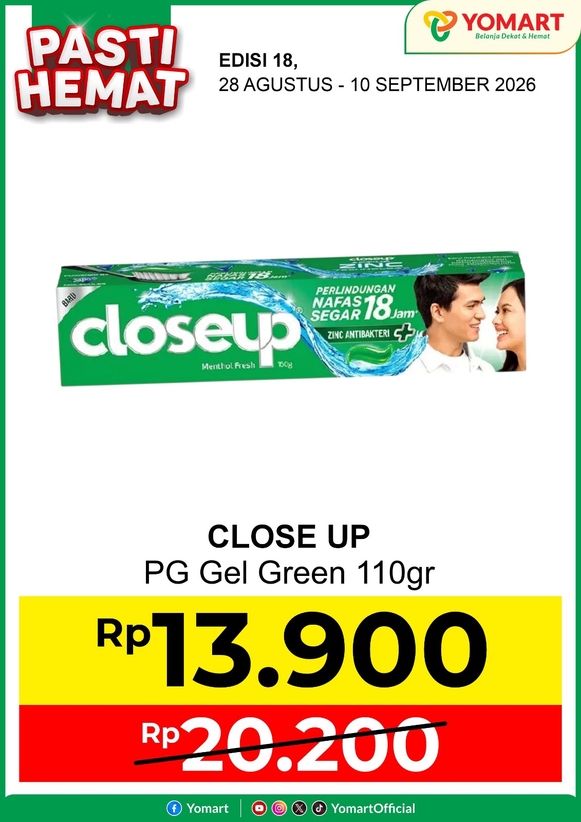 Close Up Gel green 110gr