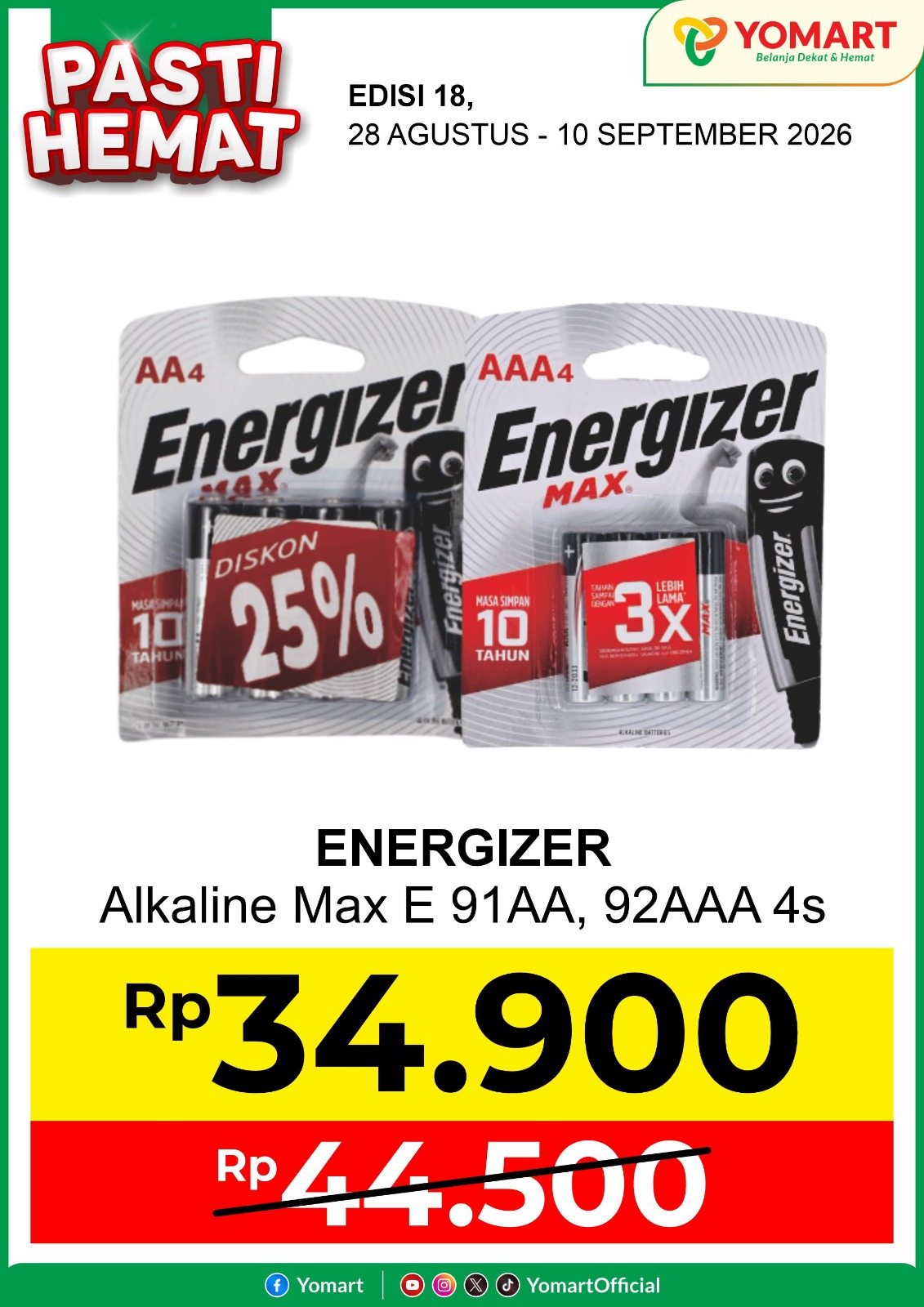 ENERGIZER alkaline max E