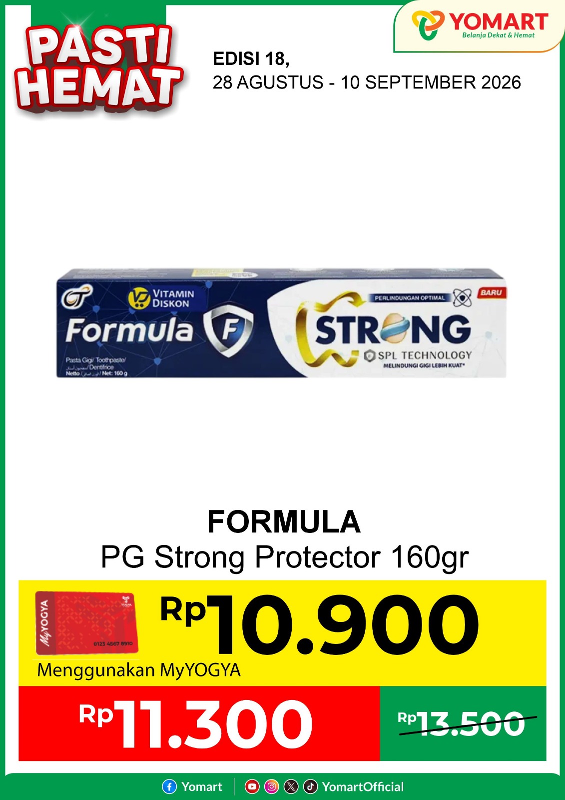 Formula Pasta gigi strong 160gr