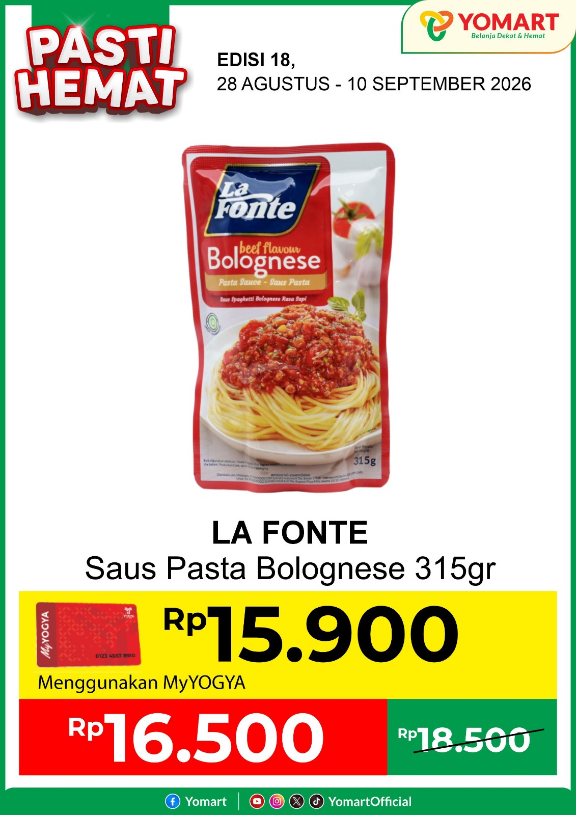 LA FONTE saus pasta Bolognese 315gr