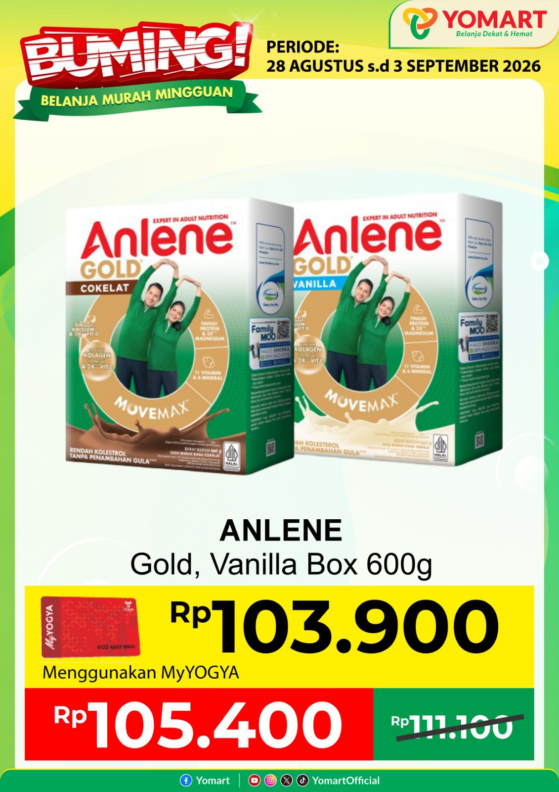 ANLENE gold, vanilla box 600gr