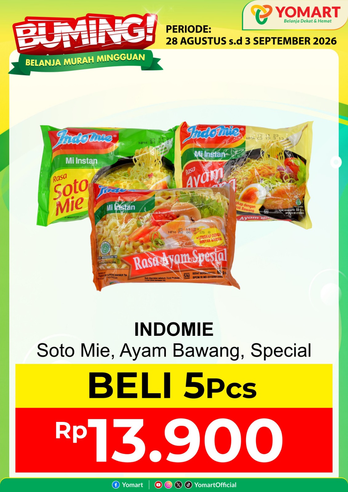 INDOMIE (Beli 5 Rp13.900)