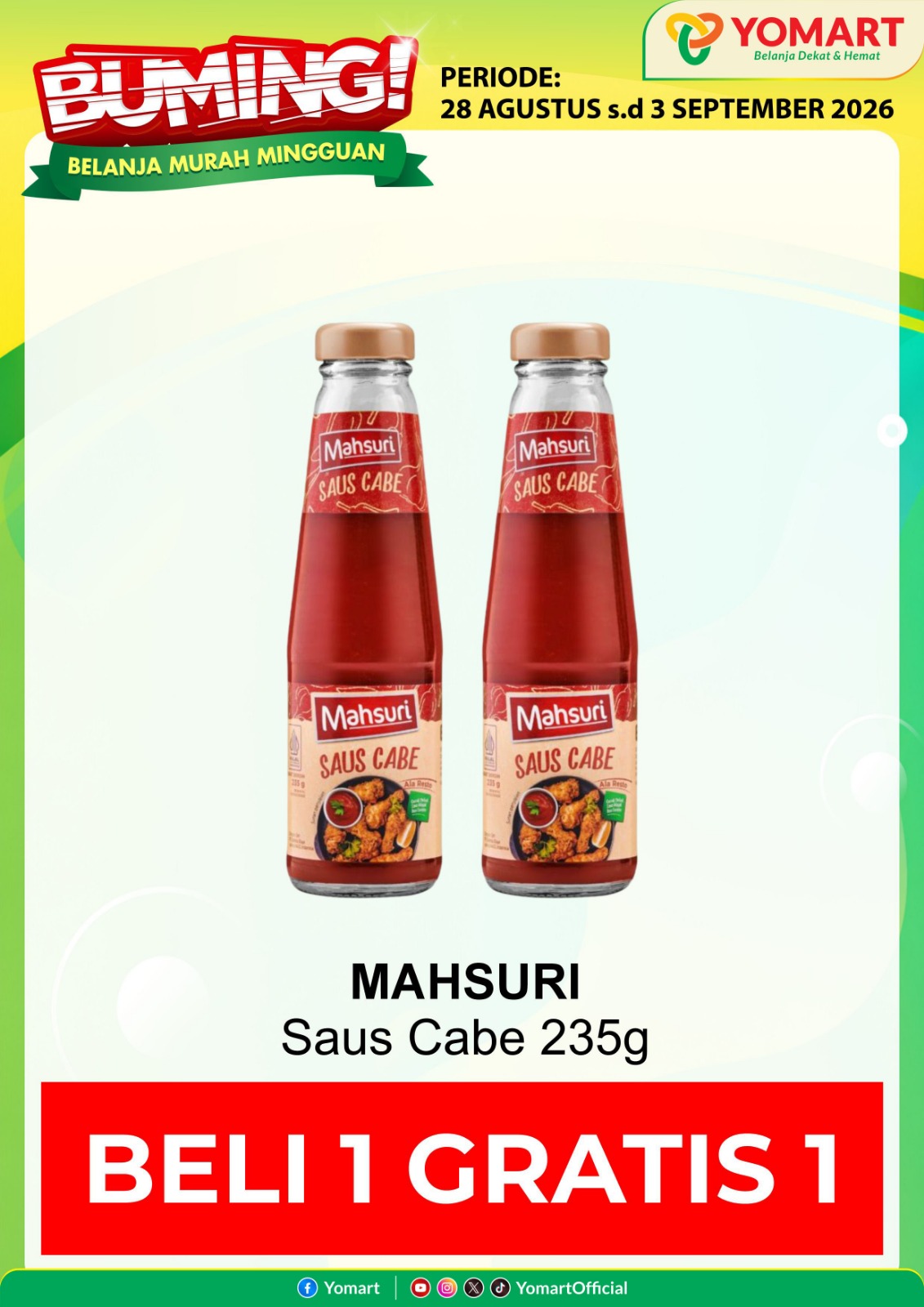 MAHSURI Saus Cabe (Buy 1 Get 1)