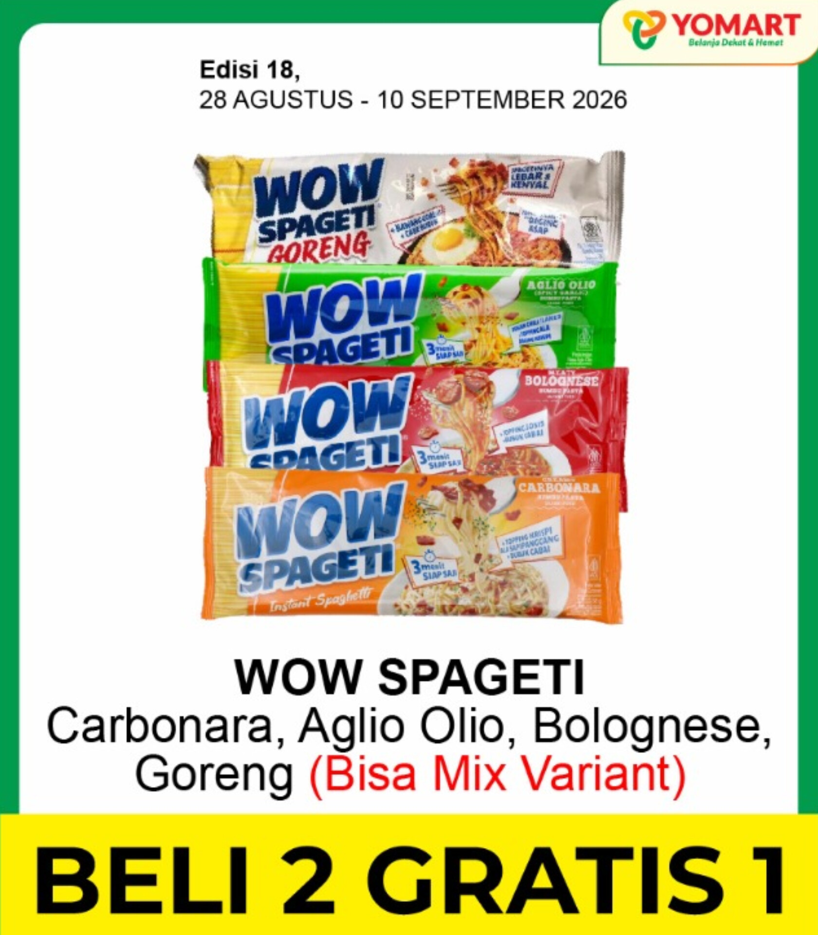 WOW SPAGHETTI (BUY2 GET1)